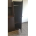 Espresso Narrow Profile Storage Cabinet w Wardrobe, Locking